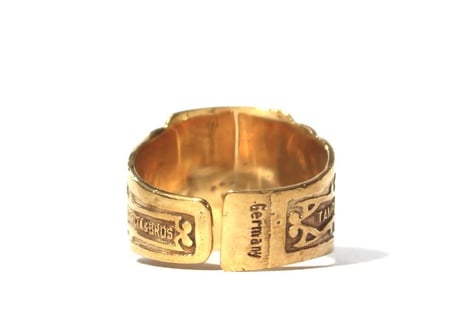 "Cigar label" Gold ring / La Amita