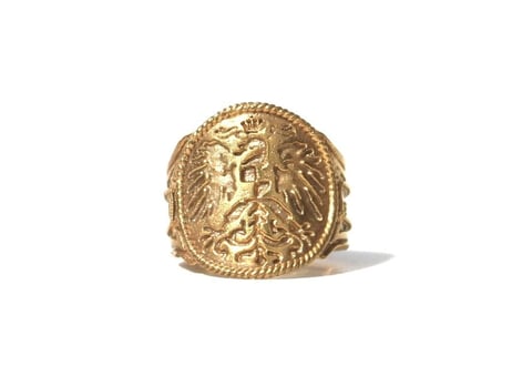 "Cigar label" Silver ring / Sol