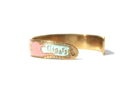 "Cigar label" Hand paint gold bangle / PEERLESS
