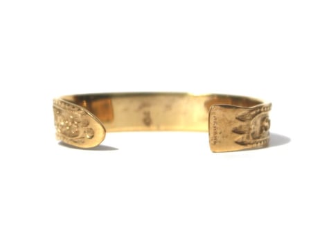 "Cigar label" Gold bangle / PEERLESS