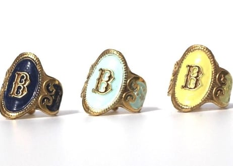 " Cigar label "  Hand paint 24k gold plate ring