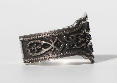 "Cigar label" Silver ring / Smoker