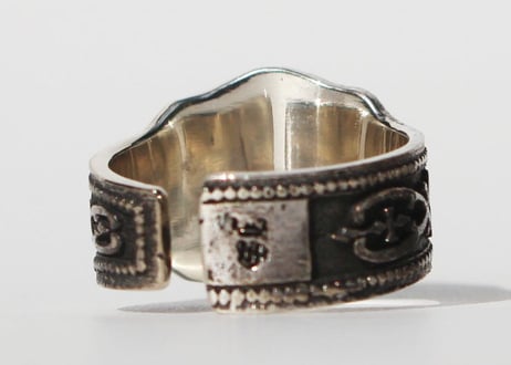 "Cigar label" Silver ring / Smoker