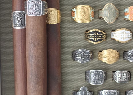 "Cigar label" Silver ring / Crown