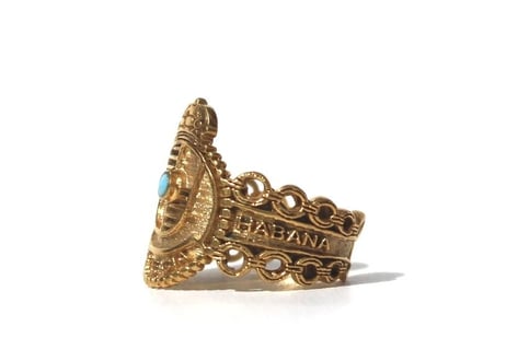 "Cigar label" Gold ring / Crown