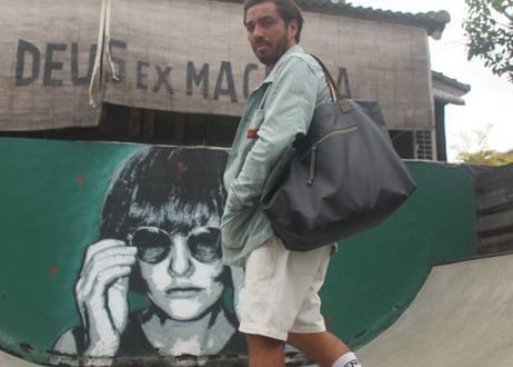 Tent Fabric Beach Tote / Wasabi x Surf a billy