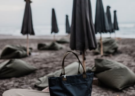 Tent Fabric Beach Tote / Wasabi x Surf a billy