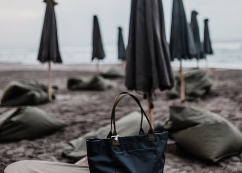 Tent Fabric Beach Tote / Wasabi x Surf a billy