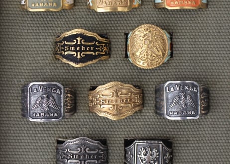 "Cigar label" Silver ring / Smoker