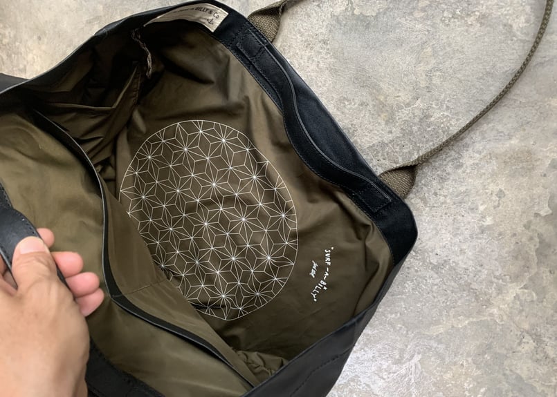 Tent Fabric Beach Tote / Wasabi x Surf a billy