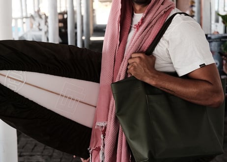 Tent Fabric Beach Tote / Wasabi x Surf a billy