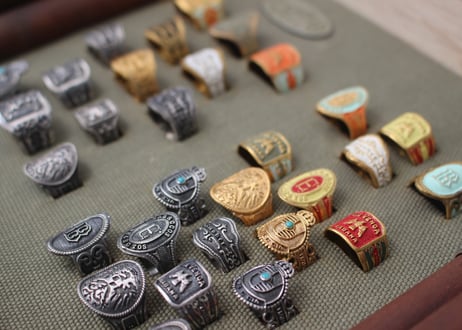 "Cigar label" Silver ring / Sol