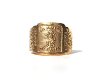 "Cigar label" Gold ring / La Amita