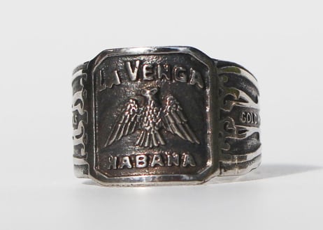 "Cigar label" Silver ring / La Venga