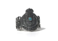 "Cigar label" Silver ring / Crown