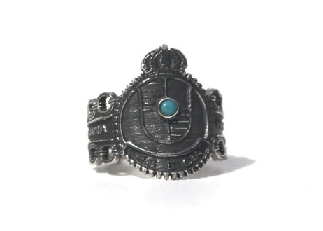 "Cigar label" Silver ring / Crown