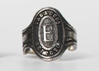 "Cigar label" Silver ring / Eileen