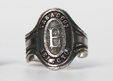 "Cigar label" Silver ring / Eileen