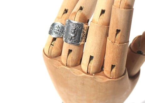 "Cigar label" Silver ring / Sol