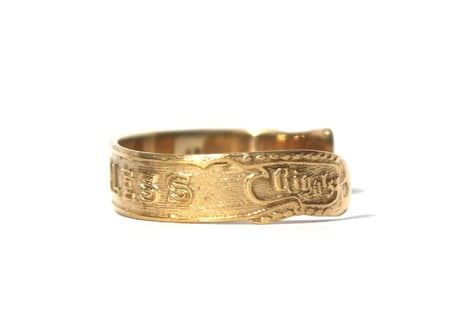 "Cigar label" Gold bangle / PEERLESS