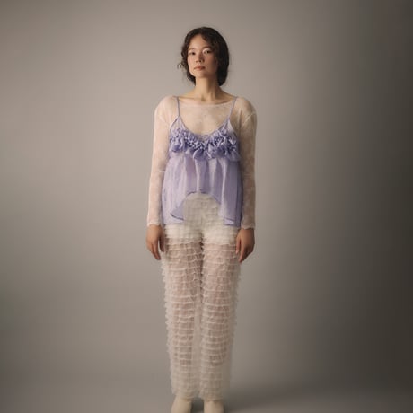 【 natsumi osawa 予約 】 shibori frill camisole -2026年8月～9月発送予定-