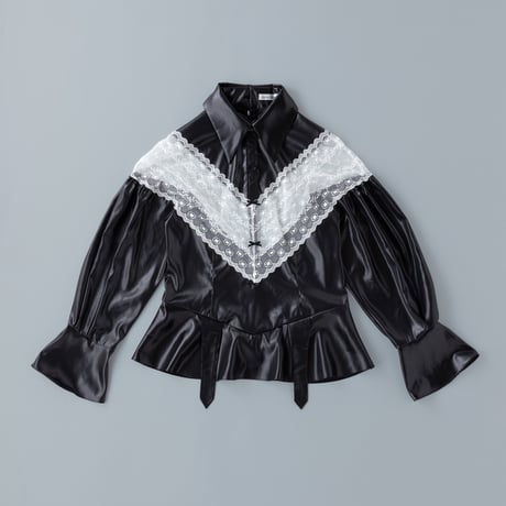 【 overlace 予約 】satin blouse -2026年9月発送予定-