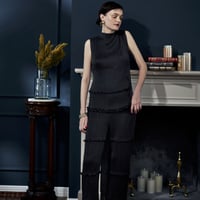 【 kwotias 】 YABANE pleats pants -Black- (プリーツパンツ)