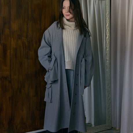 【 jesh 予約】 2way Pleated Hem Trousers / Gray -2026年9月～11月発送予定-