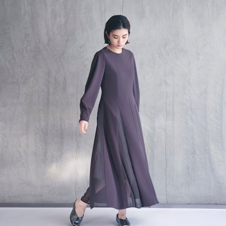【 Kana Kawasaki 】 sheer drape dress (ワンピース)