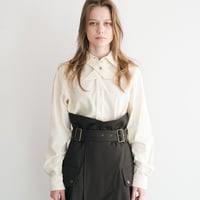 【 daichïogata 予約 】 CORDUROY CROSSTIE SHIRT -IVORY- -2026年9月発送予定-