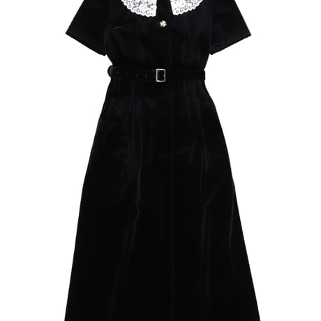 【 SUBLIMATIO 予約 】VELOUR LACE COLLAR DRESS (ワンピース) -2026年9月発送予定-