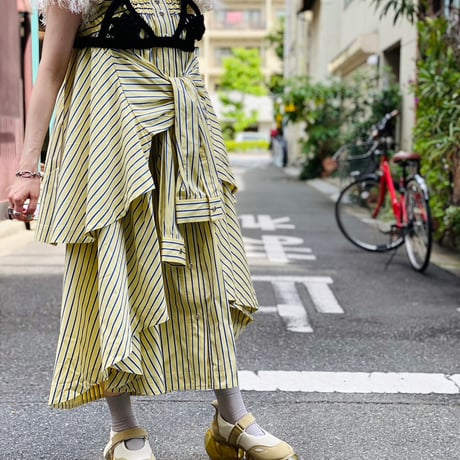 【 FAD distortion 】Crochet roll flower bustier (ビスチェ)
