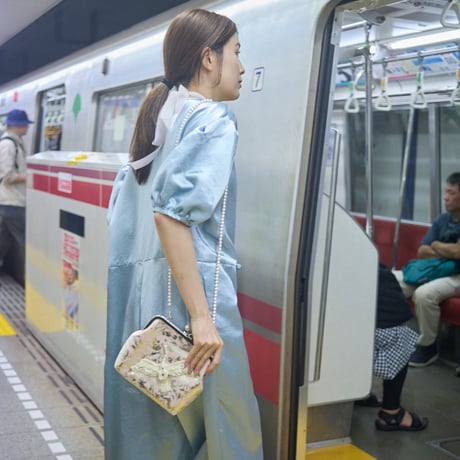 【 natsumi osawa 】 twinkle kiss-lock purse（big）-pink-