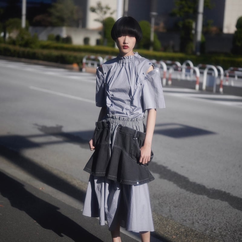 HOUGA 】jean skirt tops (スカート兼トップス) | 木宮商店 -蔵前-