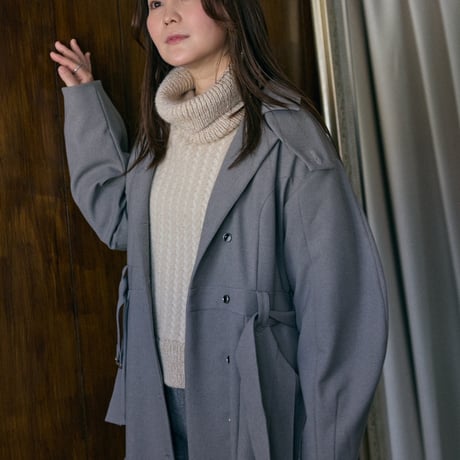 【 jesh 予約】 Pleats pocket Coat Dress / Gray -2026年9月～11月発送予定-