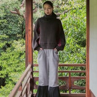 【 jesh 予約】 2way Pleated Hem Trousers / Gray -2026年9月～11月発送予定-