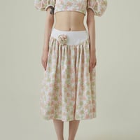 【 Kanako Tamura 予約】Rose Gathered Skirt -flower- (スカート)
