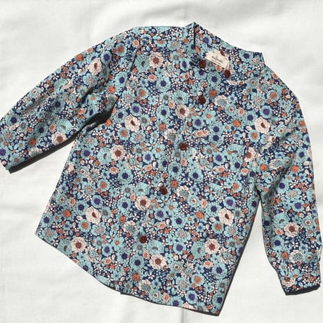 【 melenani 】CHIRTS ［チャツ］  Long Sleeve Shirt (BLUE FLOWER)