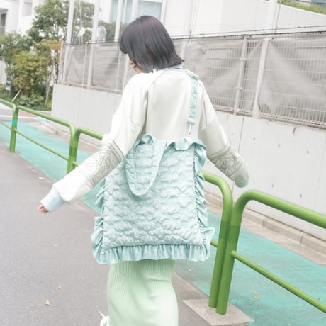 【 ritsu 予約 】Sazanka quilted velour pillow bag -2026年9月～11月発送予定-