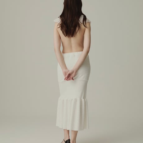 【 raiMu 】 Tweed Jersey Mermaid Skirt (スカート)