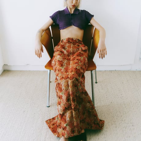 【 ritsu 】 Snapdragon Floral Jacquard skirt