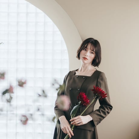 【 Ruimeme 予約 】Camille dress / brown -2026年9月～11月発送予定-