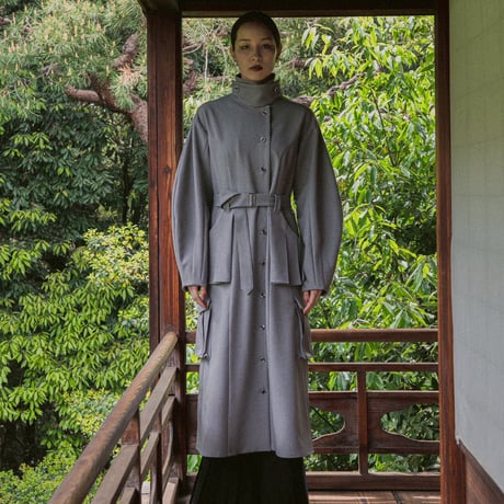 【 jesh 予約】 2way Pleated Hem Trousers / Gray -2026年9月～11月発送予定-