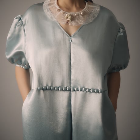 【 natsumi osawa 予約 】 vintage satin pearl jumpsuit -2026年8月～9月発送予定-