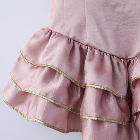 【 natsumi osawa 予約 】 vintage satin frill mini dress -2026年8月～9月発送予定-