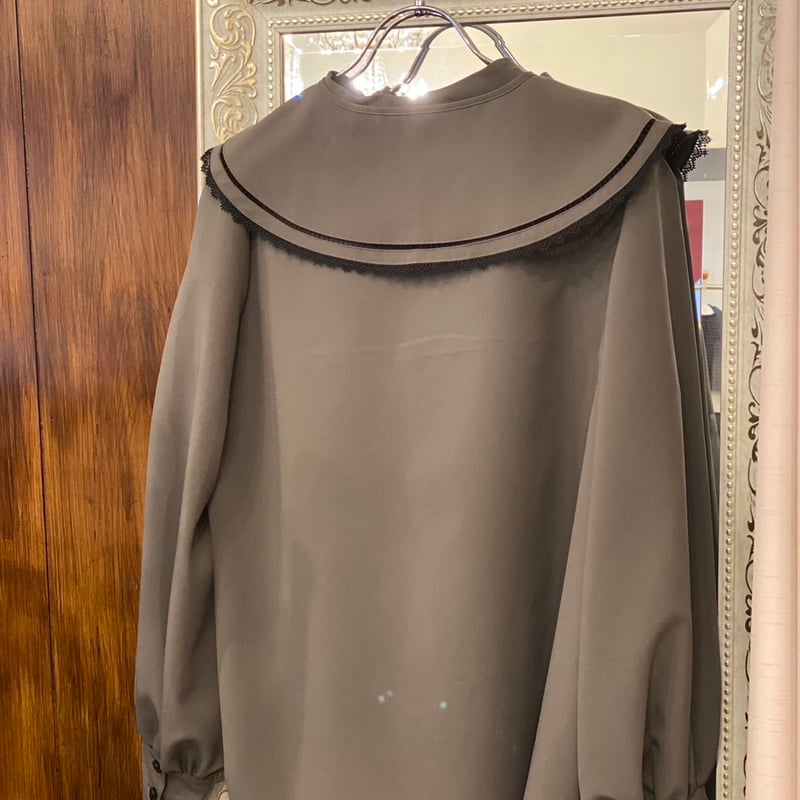 Ruimeme 予約 】falling collar high neck blouse