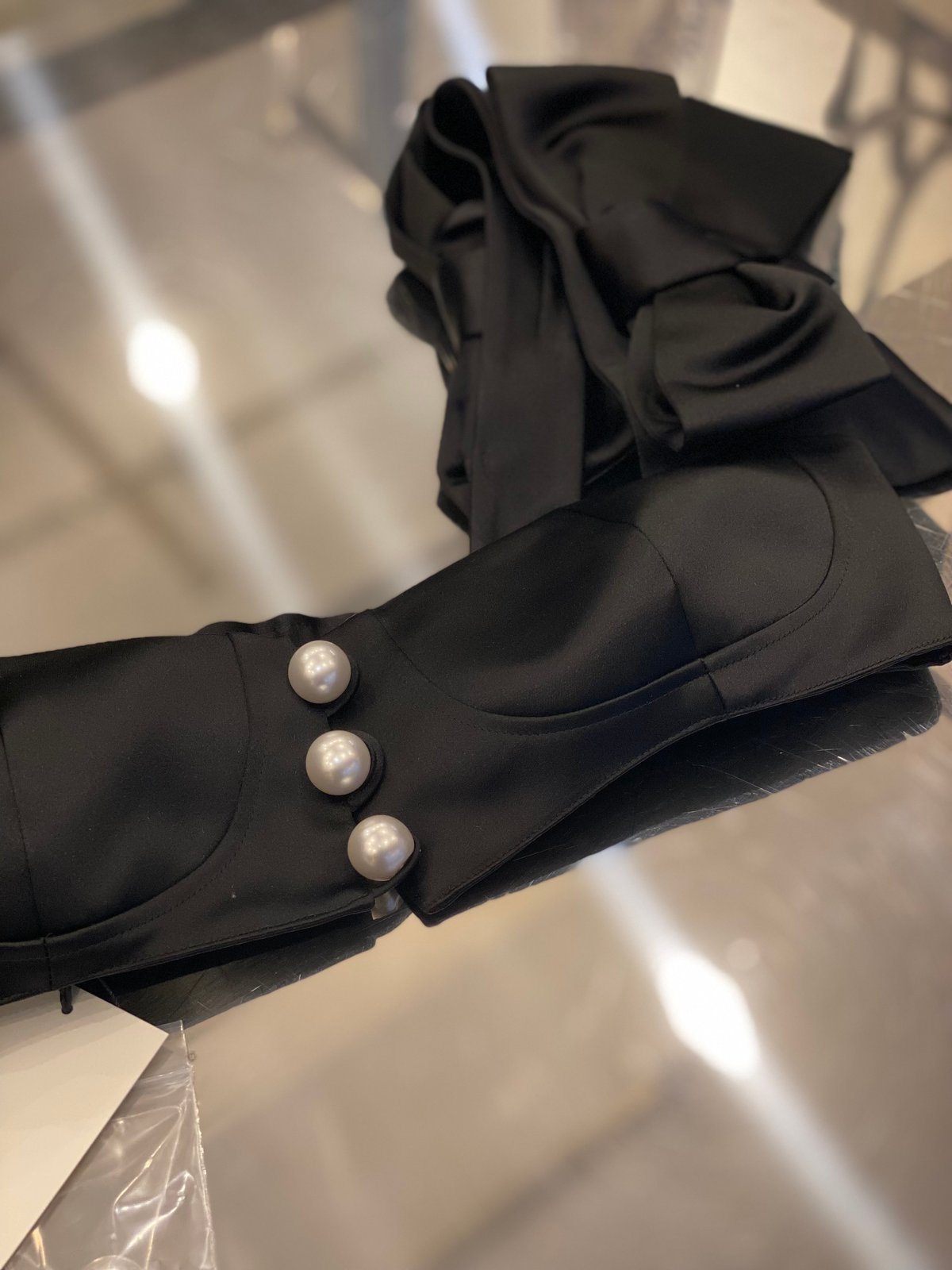 Kanako Tamura 】 Satin Ribbon Pearl Bustier |