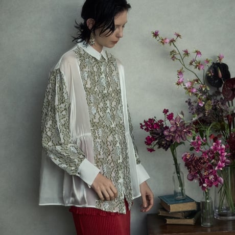 【 kwotias 】 cut jacquard shirt (シャツ)