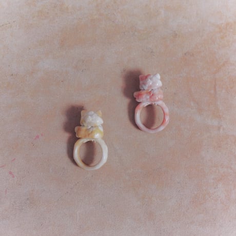 【 ritsu 予約 】Hand-sculpted cat ring -2026年9月～11月発送予定-