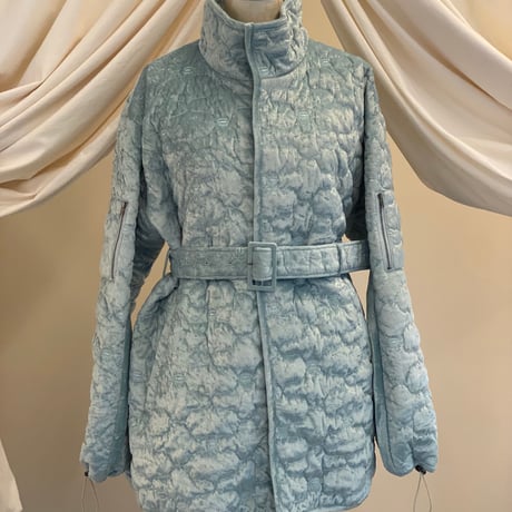 【 ritsu 予約 】Sazanka quilted velour coat -2026年9月～11月発送予定-